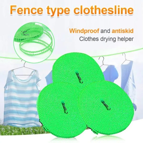 Plastic Cloth Hanging Rope Clothesline – 5 Meters (random Color)