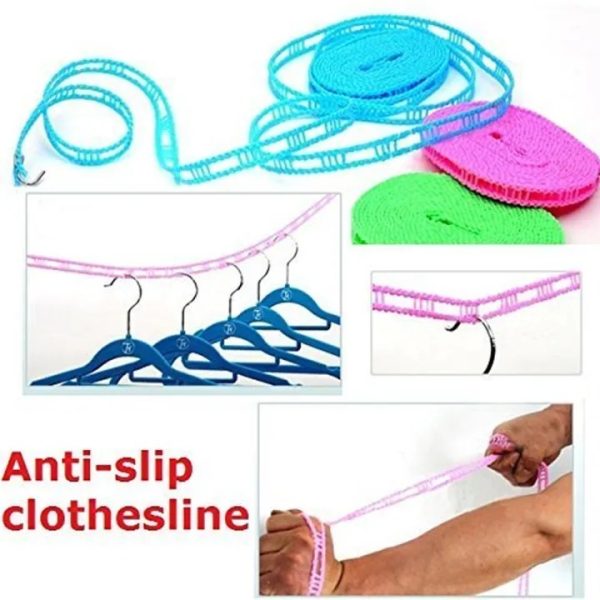 Plastic Cloth Hanging Rope Clothesline – 5 Meters (random Color)