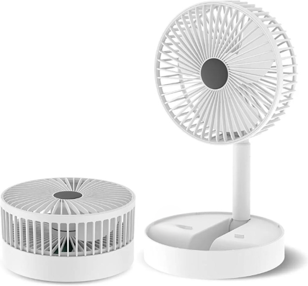 Telescopic Folding Fan Summer Silent Desktop Retractable Fan For Office Bedroom School Usb Ventilator (rechargeable) (random Color)