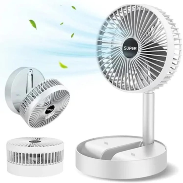 Telescopic Folding Fan Summer Silent Desktop Retractable Fan For Office Bedroom School Usb Ventilator (rechargeable) (random Color)