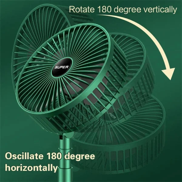 Telescopic Folding Fan Summer Silent Desktop Retractable Fan For Office Bedroom School Usb Ventilator (rechargeable) (random Color)