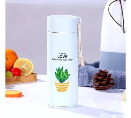 Cactus design insulated water bottle