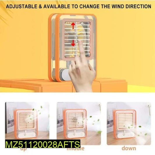Rechargeable Usb mini fan with mist humidifier water spray