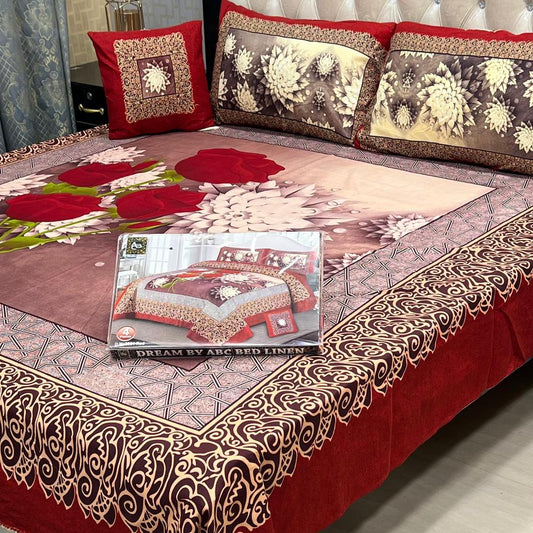 4pcs cotton printed Double Bedsheet