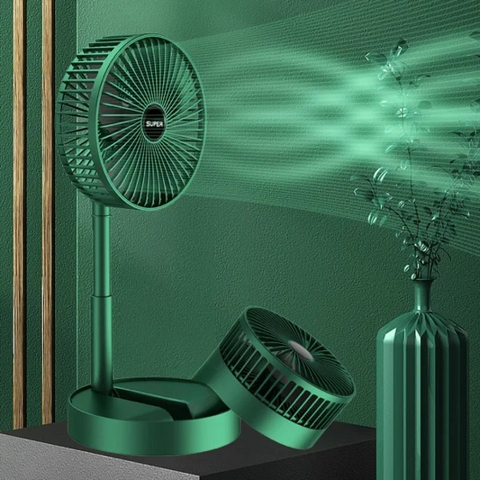 Telescopic Folding Fan Summer Silent Desktop Retractable Fan For Office Bedroom School Usb Ventilator (rechargeable) (random Color)